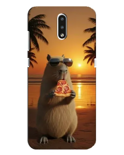 Чохол для Nokia 2.3 з картинкою «Капібара з піцою»