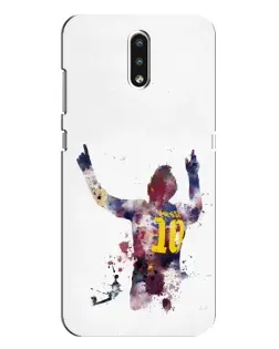 Чохол для Nokia 2.3 з картинкою «Акварельний Мессі Барселона»