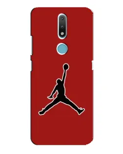 Чехол для Nokia 2.4 с картинкой «Jordan Red Back»