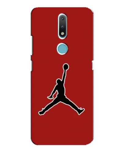 Чехол для Nokia 2.4 с картинкой «Jordan Red Back»
