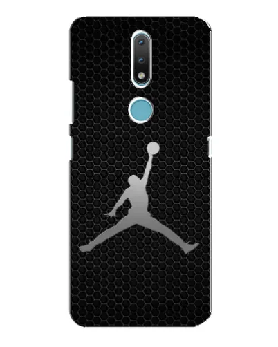 Чехол для Nokia 2.4 с картинкой «Jordan Dark Carbon»