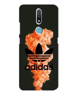 Чохол для Nokia 2.4 з картинкою «Помаранчевий дим Adidas»