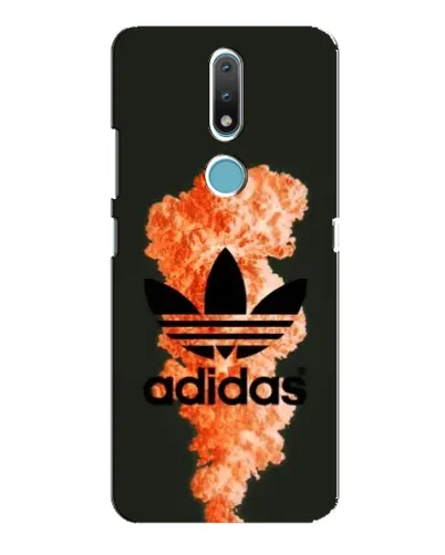 Чохол для Nokia 2.4 з картинкою «Помаранчевий дим Adidas»