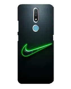 Чехол для Nokia 2.4 с картинкой «Неоновый контур Nike» Чехол для Nokia 2.4 с картинкой «Неоновый контур Nike»