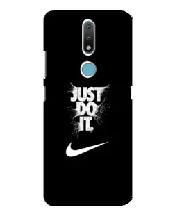 Чехол для Nokia 2.4 с картинкой «Текстовый принт Nike»
