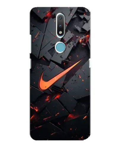 Чехол для Nokia 2.4 с картинкой «Nike — эффект разломов» Чехол для Nokia 2.4 с картинкой «Nike — эффект разломов»