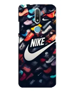 Чехол для Nokia 2.4 с картинкой «Коллекция кроссовок Nike»