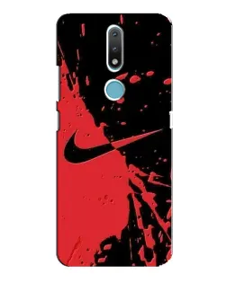 Чохол для Nokia 2.4 з картинкою «Червоні бризки Nike»