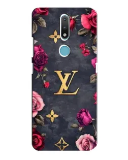 Чехол для Nokia 2.4 с картинкой «Цветочный Louis Vuitton»
