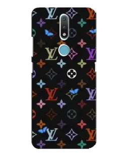 Чохол для Nokia 2.4 з картинкою «Кольорова монограма LV»