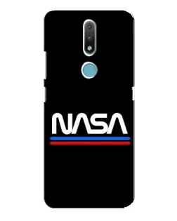 Чехол для Nokia 2.4 с картинкой «NASA — классика Red Blue»