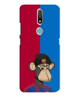 Чехол для Nokia 2.4 с картинкой «Bored Ape — фанат Барсы» Чехол для Nokia 2.4 с картинкой «Bored Ape — фанат Барсы»