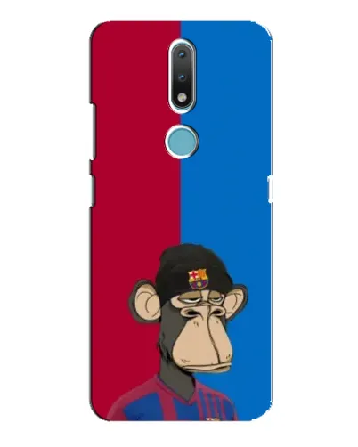 Чехол для Nokia 2.4 с картинкой «Bored Ape — фанат Барсы»
