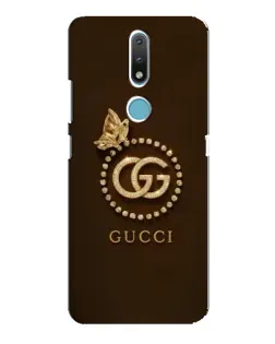 Чехол для Nokia 2.4 с картинкой «Gucci — золотая бабочка»