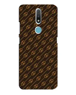 Чехол для Nokia 2.4 с картинкой «Gucci — золотые диагонали»
