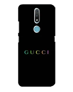 Чехол для Nokia 2.4 с картинкой «Gucci — неоновый минимализм»