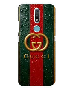 Чехол для Nokia 2.4 с картинкой «Gucci — фирменная полоса и золото»