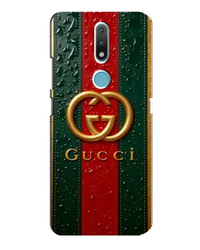 Чехол для Nokia 2.4 с картинкой «Gucci — фирменная полоса и золото» Чехол для Nokia 2.4 с картинкой «Gucci — фирменная полоса и золото»