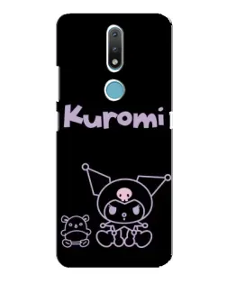Чехол для Nokia 2.4 с картинкой «Kuromi — черный минимализм» Чехол для Nokia 2.4 с картинкой «Kuromi — черный минимализм»