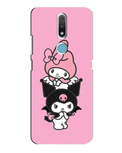 Чехол для Nokia 2.4 с картинкой «My Melody и Kuromi» Чехол для Nokia 2.4 с картинкой «My Melody и Kuromi»