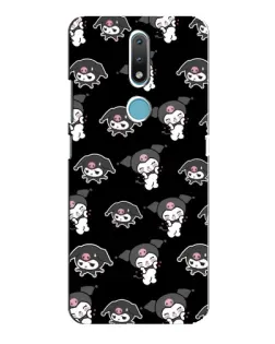 Чохол для Nokia 2.4 з картинкою «Чорний паттерн Kuromi»
