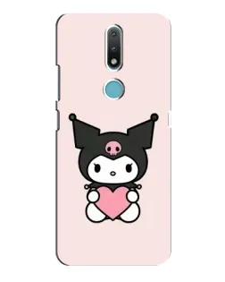 Чохол для Nokia 2.4 з картинкою «Kuromi та серце»