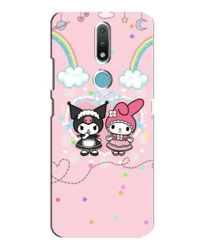Чехол для Nokia 2.4 с картинкой «My Melody и Kuromi» Чехол для Nokia 2.4 с картинкой «My Melody и Kuromi»