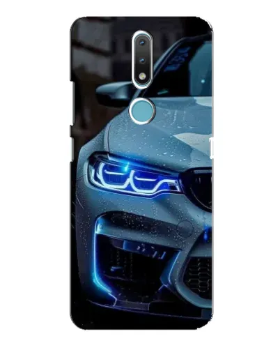 Чохол для Nokia 2.4 з картинкою «Погляд BMW з синіми фарами»