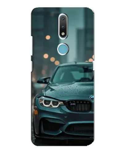 Чохол для Nokia 2.4 з картинкою «BMW у вогнях міста»