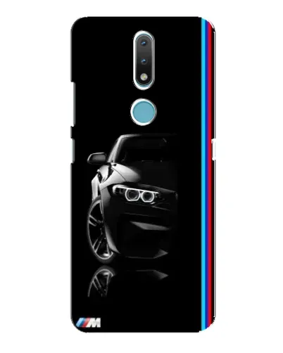 Чохол для Nokia 2.4 з картинкою «Силует BMW в темряві»