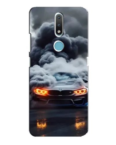 Чохол для Nokia 2.4 з картинкою «BMW у диму»