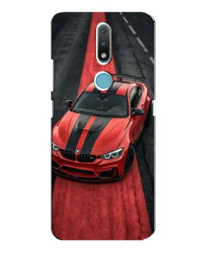 Чохол для Nokia 2.4 з картинкою «BMW на червоній доріжці»