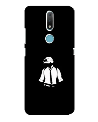 Чохол для Nokia 2.4 з картинкою «PUBG — білий шолом»