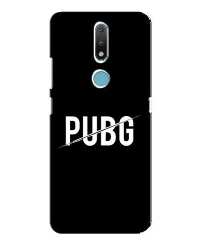 Чохол для Nokia 2.4 з картинкою «PUBG — білий логотип»