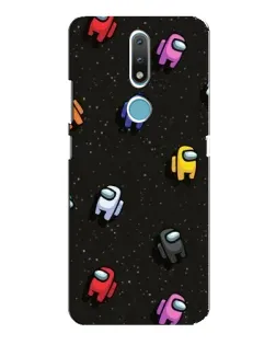 Чехол для Nokia 2.4 с картинкой «Космический паттерн Among Us»