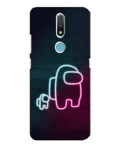 Чехол для Nokia 2.4 с картинкой «Among Us неон-арт» Чехол для Nokia 2.4 с картинкой «Among Us неон-арт»