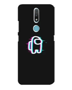 Чехол для Nokia 2.4 с картинкой «Among Us неон»