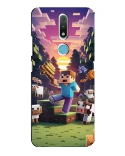 Чехол для Nokia 2.4 с картинкой «Стив на ферме» Чехол для Nokia 2.4 с картинкой «Стив на ферме»