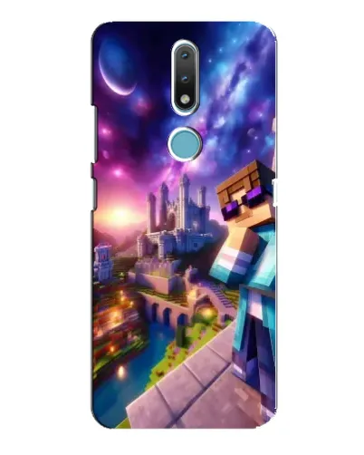 Чехол для Nokia 2.4 с картинкой «Стив и космос»