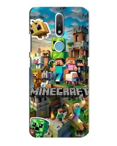 Чехол для Nokia 2.4 с картинкой «Замок Minecraft»