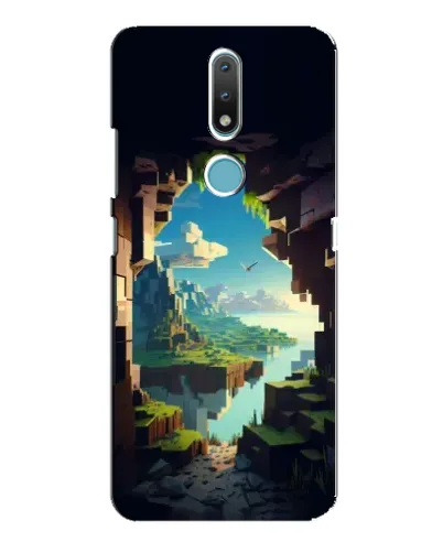 Чехол для Nokia 2.4 с картинкой «Вид из пещеры»