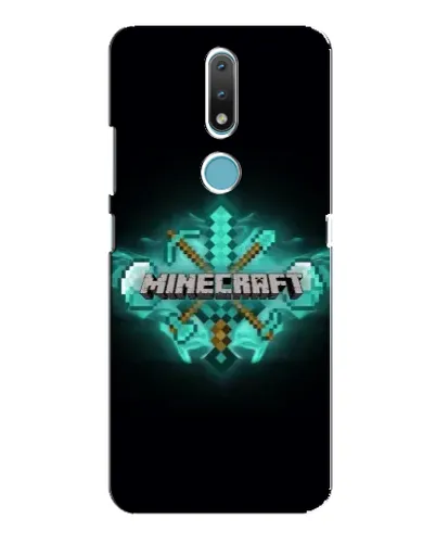 Чехол для Nokia 2.4 с картинкой «Minecraft Diamond лого»