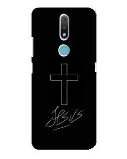 Чехол для Nokia 2.4 с картинкой «Графический крест Jesus»