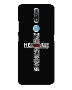Чехол для Nokia 2.4 с картинкой «Текстовый крест»