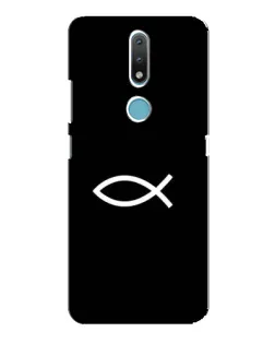 Чехол для Nokia 2.4 с картинкой «Символ рыбы Jesus»