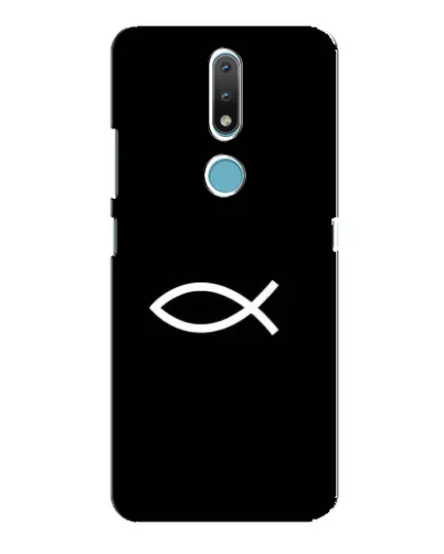 Чехол для Nokia 2.4 с картинкой «Символ рыбы Jesus» Чехол для Nokia 2.4 с картинкой «Символ рыбы Jesus»