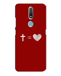 Чехол для Nokia 2.4 с картинкой «Уравнение любви»