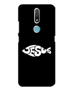 Чехол для Nokia 2.4 с картинкой «Рыба Jesus»