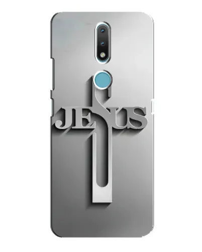 Чехол для Nokia 2.4 с картинкой «Металлический крест Jesus» Чехол для Nokia 2.4 с картинкой «Металлический крест Jesus»