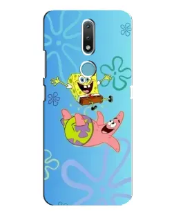 Чехол для Nokia 2.4 с картинкой «Спанч Боб и Патрик»